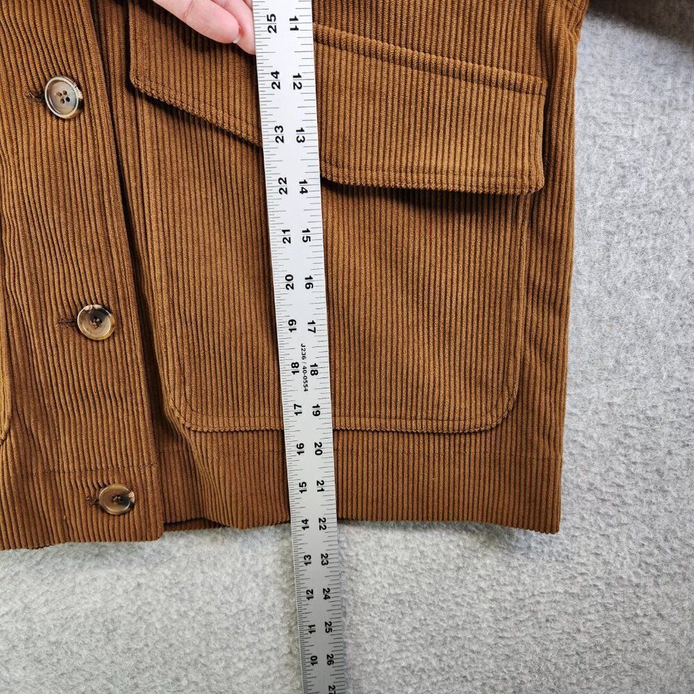 Avec Les Filles Blazer Womens Small Brown Corduroy Flap Pockets Boho Minimalist - Picture 11 of 14